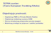 TETRA sustav: (Trans European Trunking RAdio) Objedinjuje ...1 Mobilne komunikacije – 4.dio TETRA sustav: (Trans European Trunking RAdio) • Digitalnog PMR-a (Private Mobile Radio)