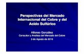 Perspectivas del Mercado Internacional del Cobre y …...ácido sulfúrico en Chile y Perú Conclusiones Mercado del Cobre Refinado Proyecciones de crecimiento de la producción industrial