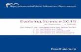 Evolving Science 2015 - Architektur Geomantie Elektrobiologie · Systembiologie sowie methodische Fragen einer organismischen Biologie. Martin Rozumek, Chemiker mit Nebenfach Philosophie.