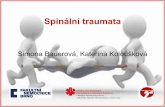 Simona Bauerová, Kateřina Koloušková · 2014-11-26 · jako je abdominální dýchání nebo priapismus. • Vysoké krční trauma vede k hypoventilaci, vyžaduje rychlé zvládnutí