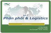 Bài 7 Phânphối & LogisticsKênh phân phối sản phẩm quốc tế (tt) Th.S Dinh Tien Minh Nhà sản xuất Công ty kinh doanh xuất khẩu Đại lý xuất khẩu Trung