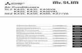 Air-Conditioners - Mitsubishi Electric · 2014-06-10 · Air-Conditioners SLZ-KA25, KA35, KA50VA KA25, KA35, KA50VAL SEZ-KA35, KA50, KA60, KA71VA ... ERROR CODE AFTER TIMER TIME SUN