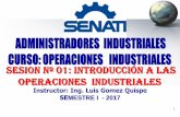 Instructor: Ing. Luis Gomez Quispe SEMESTRE I - 2017gomez2010.weebly.com/uploads/5/8/0/2/5802271/nueva...Otra definiciòn: “Operaciones Unitarias es todo proceso conducido en cualquier