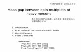 Mass gap between spin multiplets of heavy mesonskyoinhp.tokyo-kasei.ac.jp/matsuki/research/07/Morii.pdfMass gap between spin multiplets of heavy mesons 1. Introduction 2. Brief review