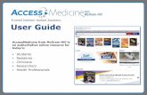 User Guide - Seoul National Universitylibrary.snu.ac.kr/sites/default/files/access_medicine.pdf한국어 Handbook 제공 My AccessAccount 개인 맞춤 페이지 지원 (모든 Access