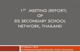 1st Meeting of EIS Secondary school Network, Thailand Meeting Report of EIS... · EIS SECONDARY SCHOOL NETWORK, THAILAND 5th February 2010 At Pulcharaenwittayakom Secondary School,