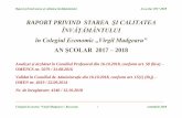 RAPORT PRIVIND STAREA ŞI CALITATEA ÎNVĂŢĂMÂNTULUI în …ns.madgearu.ro/documente/Raport privind starea si... · 2018-10-17 · Procesul de predare – învăţare – evaluare