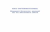 KKO INTERNATIONAL Rapport financier annuel au 31 décembre … · KKO International - Rapport financier annuel au 31 décembre 2016 7/ 65 SOLEA a vendu 146 tonnes d’ignames au prix