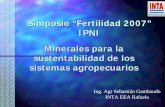Ing. Agr Sebastián Gambaudo INTA EEA Rafaelalacs.ipni.net/ipniweb/region/lacs.nsf/e0f085ed5f091b1b852579000057902e...Utilizados para la elaboración de fertilizantes (macro y micronutrientes)