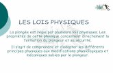LES LOIS PHYSIQUES - Ecole de plongée sous-marine · 2010-03-22 · LES LOIS PHYSIQUES La plongée est régie par plusieurs lois physiques. Les propriétés de cette physique concernent