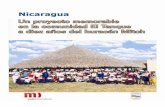 Nicaragua - Un proyecto memorable en la comunidad El ... · Sólo en Nicaragua le costo la Vida a 2500 personas por el deslave del volcan Casita ocasio. nado por las fuertes y constantes