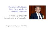 Hierarchical Lattices: from Potts Model to Directed Polymers · Hierarchical Lattices: from Potts Model to Directed Polymers in memory of Bambi the scientist and educator Tongji thUniversity,