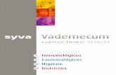 Vademecum - Syva · 9 Antravax Vacuna frente al carbunco bacteridiano en suspensión inyectable Composición por ml Bacillus anthracis vivo ≥ 0,5-1 x 107 esporos Indicaciones Bovino