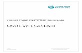 USUL ve ESASLARI - api.sinav.yee.org.tr · dışında kurduğu merkezlerde yabancılara Türkçe öğretimi çalışmalarının yanı sıra ülkemizin tanıtımı amacıyla kültür
