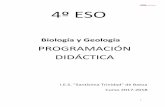4º ESO...4º ESO Biología y Geología PROGRAMACIÓN DIDÁCTICA