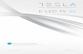 E-LED TV 32 - Tesla• Ne postavljati televizor na visok nameštaj (na primer, ormani ili police za knjige) ukoliko prethodno nameštaj nije pričvršćen za odgovarajuću potporu,