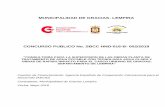 MUNICIPALIDAD DE GRACIAS- LEMPIRA · 2018-05-21 · MUNICIPALIDAD DE GRACIAS- LEMPIRA CONCURSO PUBLICO No. SBCC HND-016-B- 002/2018 “CONSULTORÍA PARA LA SUPERVISION DE LAS OBRAS