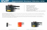 Pneumatisk Stempel Vibrator NTK · Pneumatisk Stempel Vibrator NTK  Telefon +45 56 87 07 23 Vibrator Variant Arbejdsmoment [cmkg] - Nominel Frekvens [min1] Centrifugalkraft