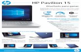 HP Pavilion 15 - Cartimeximg.cartimex.com/v2/pdf/15-CD005LA.pdfcompleta información sobre nuestros productos aumentando el performance de cada ficha y mejorando su visibilidad en