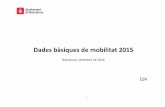 Dades bàsiques de mobilitat 2015 - Barcelona · Ajuntament de Prevenció, Seguretat i Mobilitat. Dades bàsiques de mobilitat 2015 Barcelona, setembre de 2016 1