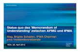 Status quo des 'Memorandum of Understanding' zwischen APMG ... Schaden-P2Tag-2012.pdf · Status quo des 'Memorandum of Understanding' zwischen APMG und IPMA Mag. Brigitte Schaden,