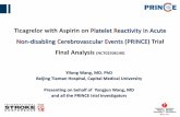 Ticagrelor with Aspirin on Platelet Reactivity in Acute ...wcm/@sop/... · Ticagrelor with Aspirin on Platelet Reactivity in Acute Non-disabling Cerebrovascular Events (PRINCE) Trial