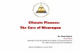 UNFCCC - Climate Finance: The Case of Nicaragua · 2013-07-17 · Climate Finance: The Case of Nicaragua Dr. Paul Oquist Nicaragua ... Biomass, 8.4% Biomass, 6.8% Biomass, 5.1% Biomass,