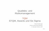 Qualitäts- und Risikomanagement TQM EFQM, Awards und Six Sigmamolekuelwald.square7.ch/biblio/QualyManagement/QM_2011_Skript_4_TQM.pdf · Six Sigma Methode Verbesserung ( ≠ Prozessdesign)