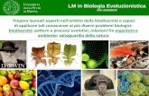 LM in Biologia Evoluzionistica · 2018-05-24 · Statistica applicata per la Biologia Evoluzionistica 4+2 Metodi molecolari e Bioinformatica 7+4 Morfologia funzionale 5+1 Fisiologia
