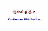 Discrete Probability Distribution Modelscontents.kocw.net/KOCW/document/2013/koreasejong/Ryu... · 2016-09-09 · 연속확률분포 연속확률변수(continuous random variable