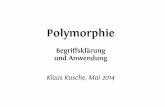 Polymorphie · 2019-11-26 · Parametrische Polymorphie: Konzept (2) Ein Typ-Parameter ist ... ein Platzhalter (z.B. “T”) für einen beliebigen / unbekannten Typ der in diesem