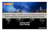 Prediction of Weld Life With Structural Stress …...Prediction of Weld Life With Structural Stress Approach for Automotive Axle Components Using Verity in fe-safe October 19, 2016