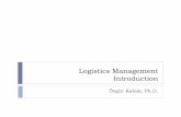 Logistics Management Introduction - ITU · Logistics VS Supply Chain Management Logistics Supply Chain Management • Logistics is the process of planning, implementing and controlling