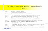 Teollisuusautomaation standardit Osio 7 - SESKO · 2016-07-01 · hätäpysäytys (ks. ISO 13850). • hätäpysäytyssignaalin aikaansaamiseen tarvittavan voiman on oltava alle 200