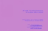 Erik Schumann Violin Recital...PROGRAM NOTES ロベルト・シューマン クライスラー編曲 Robert Alexander Schumann (1810-1856) arranged by Fritz Kreisler (1875-1962) 幻想曲