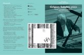 F. Chopin: Grigory Sokolov, piano - Palau de la Música Catalana · 2019-02-07 · 2013—2014 Palau 100 Piano Amb la col·laboració de: Grigory Sokolov, piano DIJOUS, 6 DE MARÇ