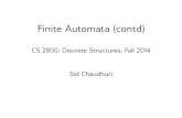 Finite Automata (contd) - Cornell University · 2014-10-23 · Non-deterministic Finite Automaton An NFA accepts a string x if it can get to an accepting state on input x – Think