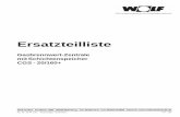 Ersatzteilliste · 2019-04-10 · Ersatzteilliste Gasbrennwert-Zentrale mit Schichtenspeicher CGS - 20/160+ Art.-Nr. 30 44 133 Änderungen vorbehalten 12/07 D Wolf GmbH · Postfach