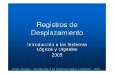 Registros de Desplazamientocatedra.ing.unlp.edu.ar/electrotecnia/islyd/Tema 6 Registros de... · REGISTRO PARALELO - SERIE Es aquél que convierte un dato en formato paralelo en un