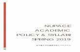 NUPACE ACADEMIC POLICY & SYLLABI SPRING 2019...Comparative Studies in Criminal Law: Development of National Criminal Law under the Influence of Foreign and International Law (Intensive
