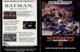 Sega Genesis - Streets of Rage 2 · 2010-12-06 · Starting Up 1. Set up the Genesis System and plug in Control Pad 1. For 2 Player games, plug in Control Pad 2 as well. 2. Make sure
