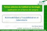 Rastreabilidad y Trazabilidad en el laboratorio y... · 2009-12-29 · Rastreabilidad y Trazabilidad en el laboratorio. Eva Rosas García. entidad mexicana de acreditación, a.c.