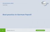 Best practice in German Payroll - iProCon...Best practice in German Payroll iProConference 2015 Jörg Edinger 2 iProCon: Better HR Agenda • Datenschutz und –löschung im HCM •