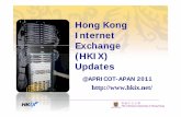 @APRICOT@APRICOT--APAN 2011APAN 2011HKIX Research & Education Networks (HKIX‐R&E) ‐‐‐ 9 Total 35 225 BGP Peering Number of Peerings with RS1 299 Number of Peerings with RS2