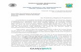 SINDICATURA MUNICIPAL 2015-2018archivos.guaymas.gob.mx/2016/Noviembre/Sindicatura... · En el mes de julio presenté y ratifiqué un escrito manifestando al Agente del Ministerio