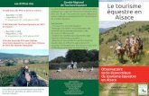 Comité Régional de Tourisme Equestre Le tourisme équestre en … · 2014-11-11 · Le tourisme équestre en Alsace Observatoire socio-économique du tourisme équestre en Alsace