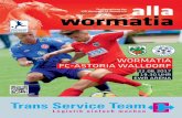 VfR Wormatia 08 Worms e.V. saison QOPV/QOPW. Ausgabe Q ... · alla wormatia Stadionzeitung des VfR Wormatia 08 Worms e.V. saison QOPV/QOPW. Ausgabe Q WOrMATIA FC-AsTOrIA WAlldOrF