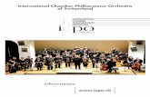 International Chamber Philharmonic Orchestra of ... - ICPO · ICPO, International Chamber Philharmonic Orchestra of Switzerland. Nata a Lugano nel 2017 per volontà del suo direttore