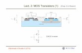 Lect. 2: MOS Transistors (1) (Chap. 6 in Razavi)tera.yonsei.ac.kr/class/2017_1_1/lecture/Lect 2 MOS... · 2017-03-02 · Lect. 2: MOS Transistors (1) - Modern transistors are very