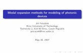 Modal expansion methods for modeling of photonic devicesphysics.fme.vutbr.cz/~jirka/Papers/mmp.pdf · Modal expansion methods for modeling of photonic devices Jiˇr´ı Petr´aˇcek